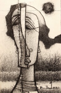 A. S. Rind, 22 x 14 Inch, Charcoal On Paper , Figurative Painting, AC-ASR-391
